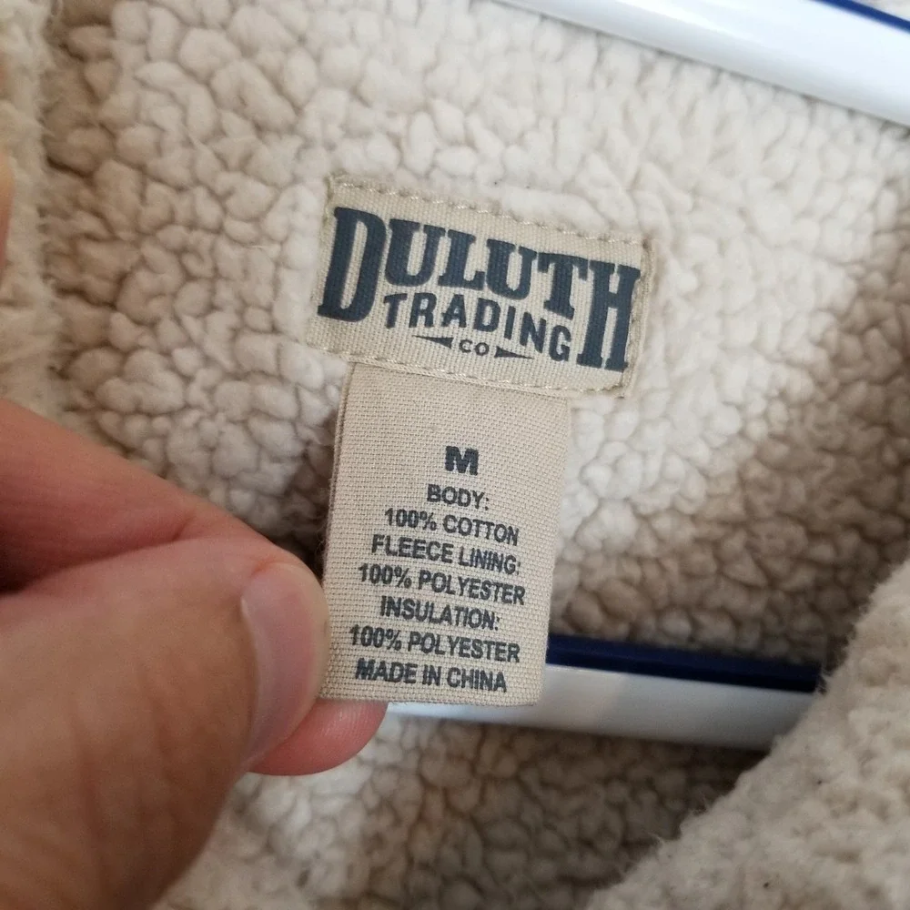 Duluth Trading Co Women's Fleece Lined Plaid Vest Sz M‎ Cotton Zip Up Outdoor